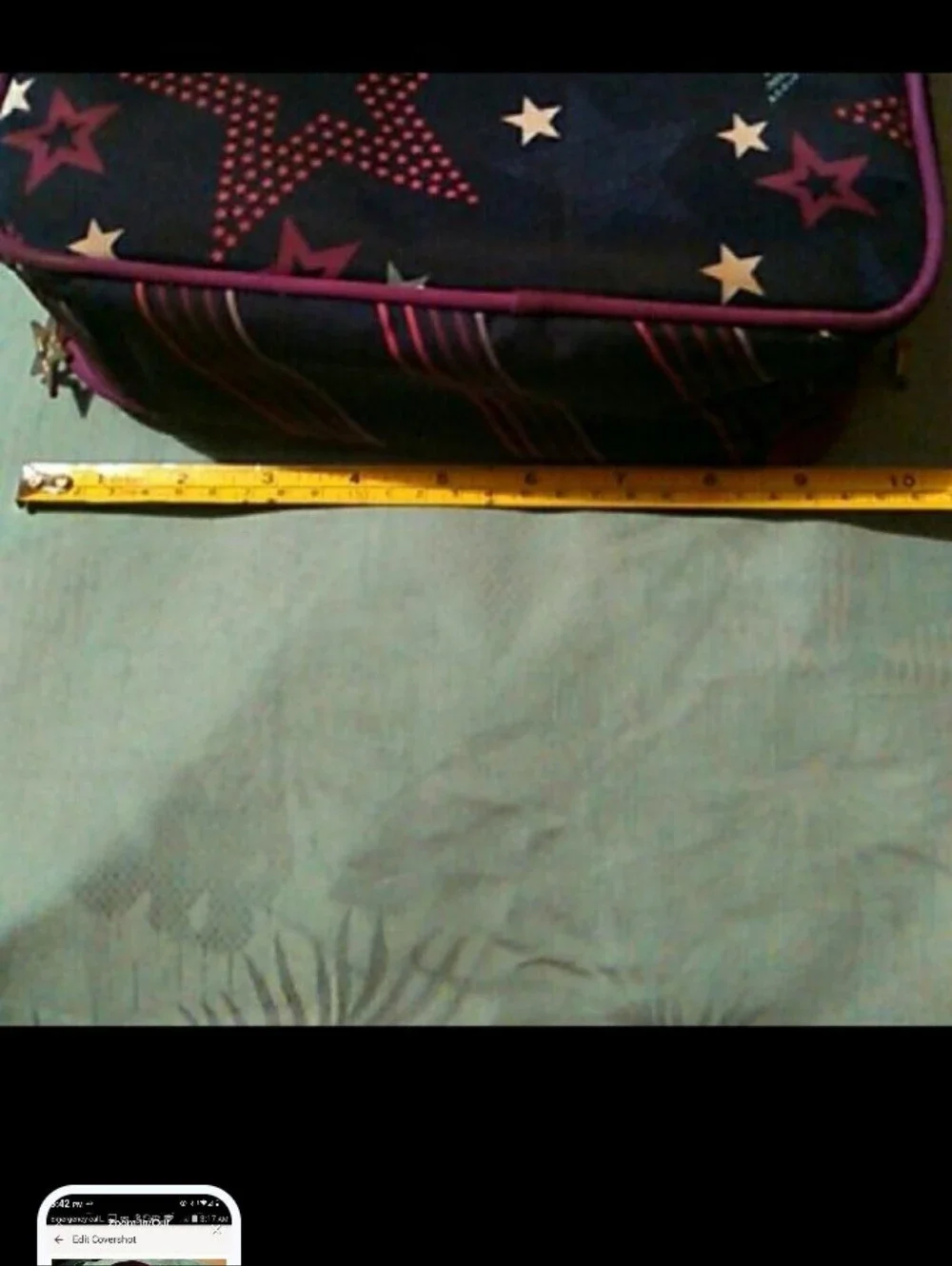 American Girl Navy Star Print Vintage Lunch Box Bag